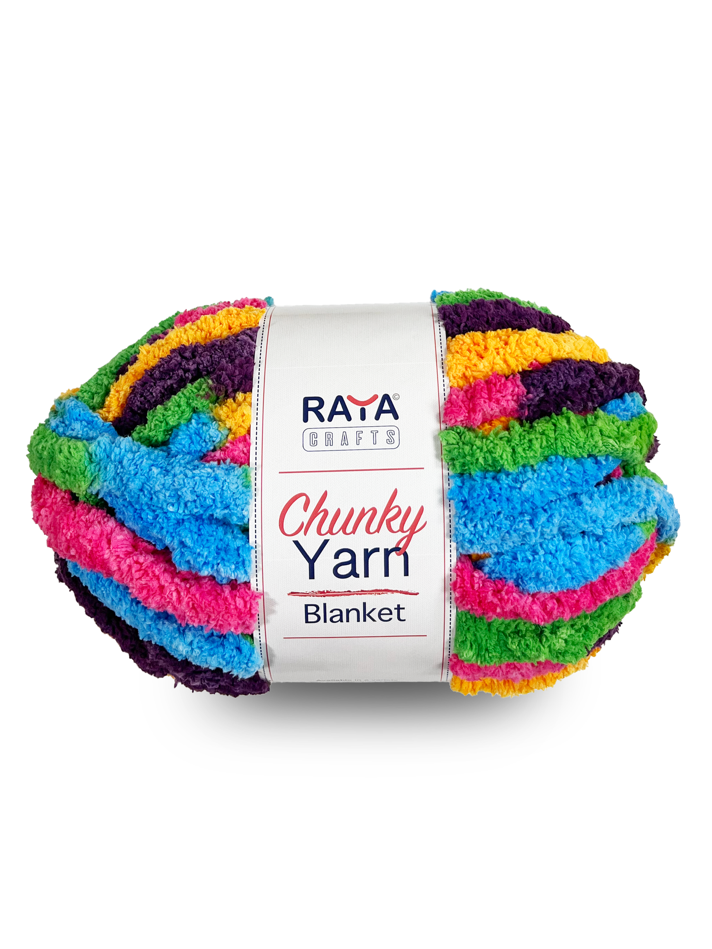 Multicolors Chunky Chenille Blanket Yarn - Jumbo - Size 7