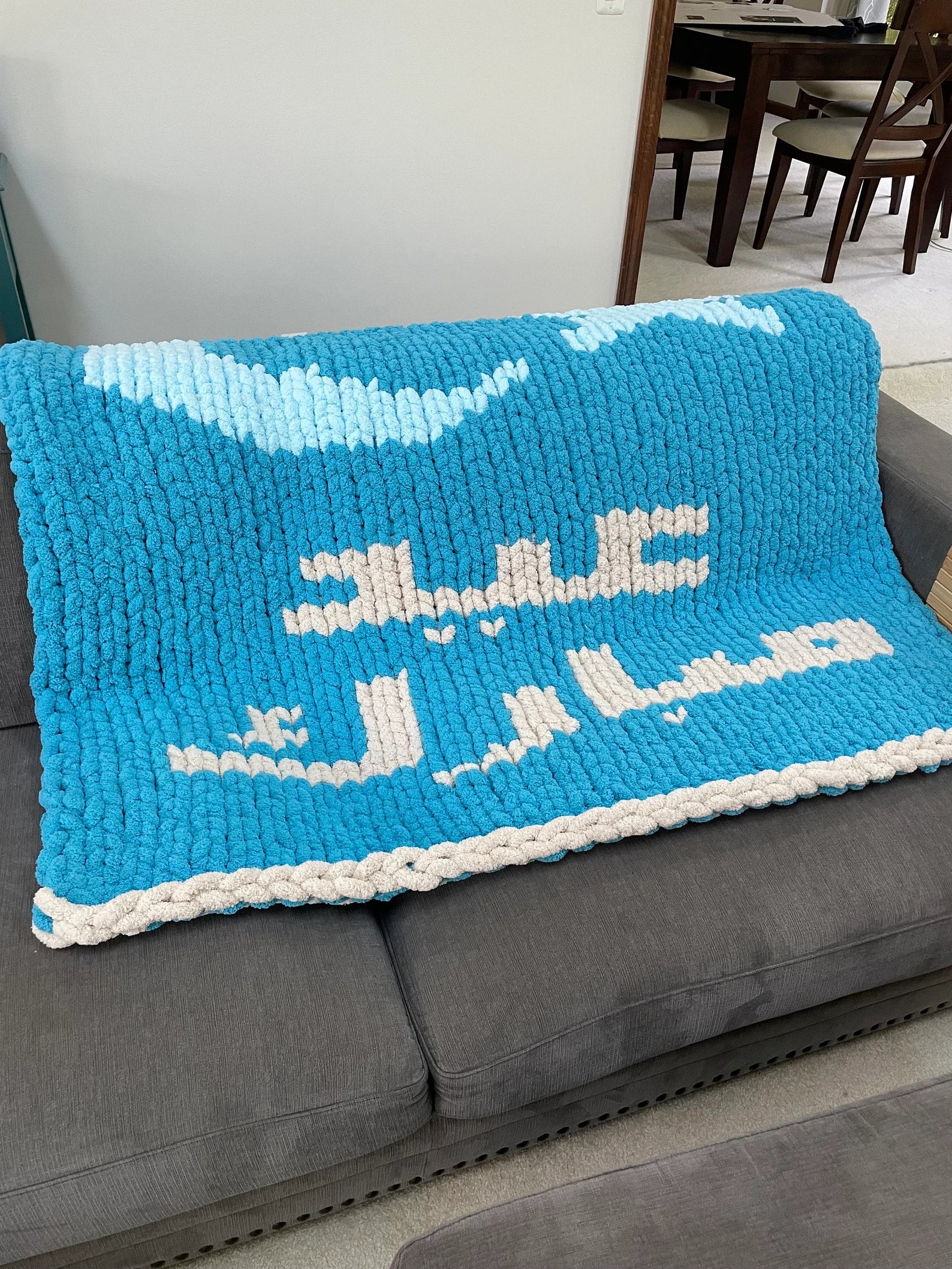 Handmade chenille blanket high quality