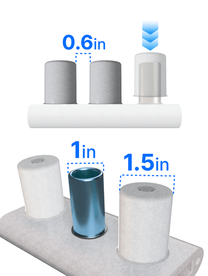 ADD-ONS: 1" to 1.5" Diameter Expansion Snap-On Adapter