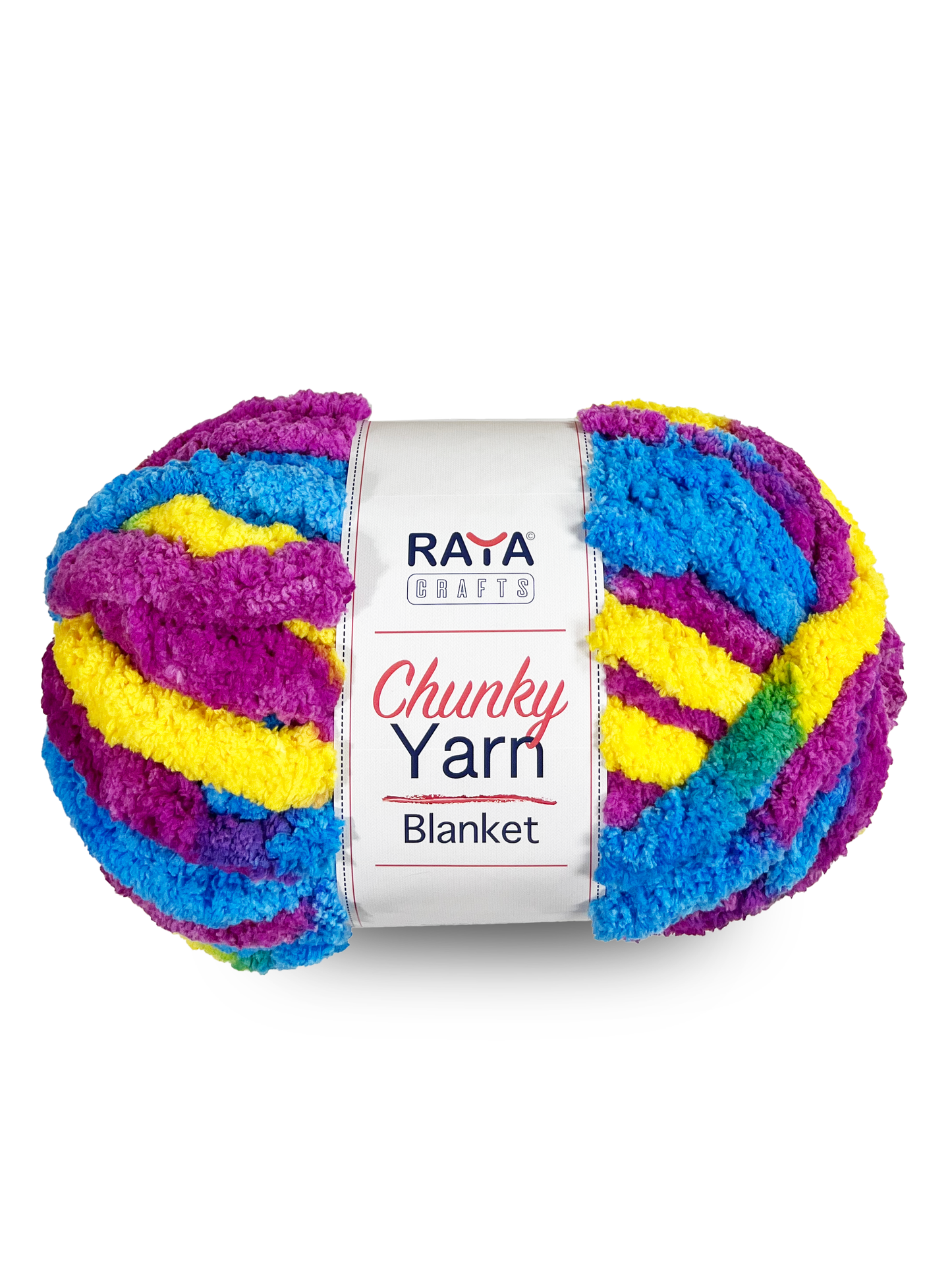 Multicolors Chunky Chenille Blanket Yarn - Jumbo - Size 7