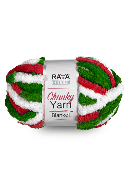 Multicolors Chunky Chenille Blanket Yarn - Jumbo - Size 7