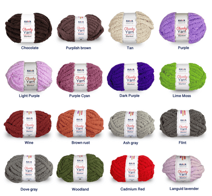 Chunky Chenille Blanket Yarn - Jumbo - Size 7