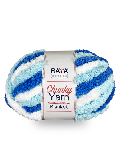 Multicolors Chunky Chenille Blanket Yarn - Jumbo - Size 7