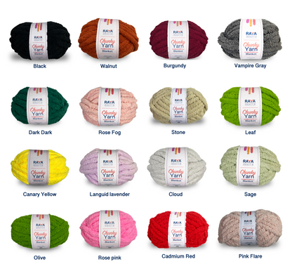 Chunky Chenille Blanket Yarn - Jumbo - Size 7