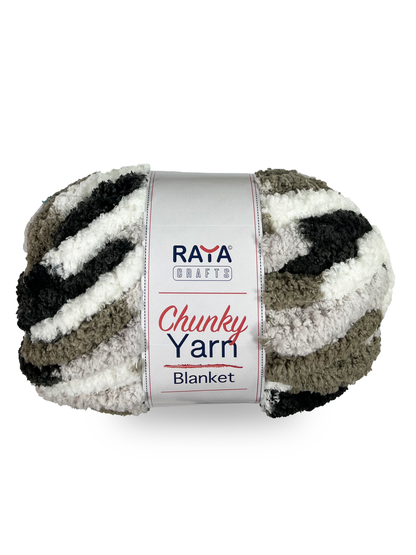 Multicolors Chunky Chenille Blanket Yarn - Jumbo - Size 7