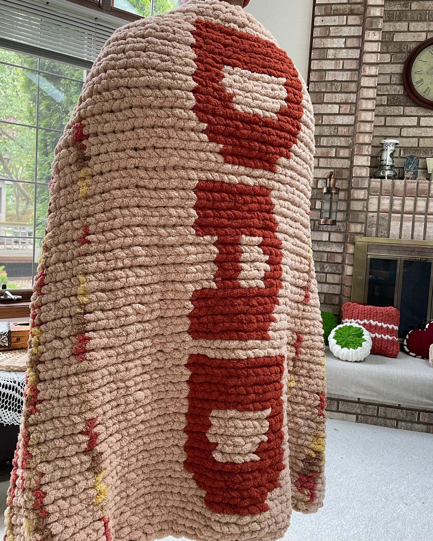 Chunky chenille blanket for fathers