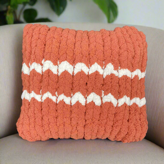 Chunky Chenille Yarn Decorative Pillows